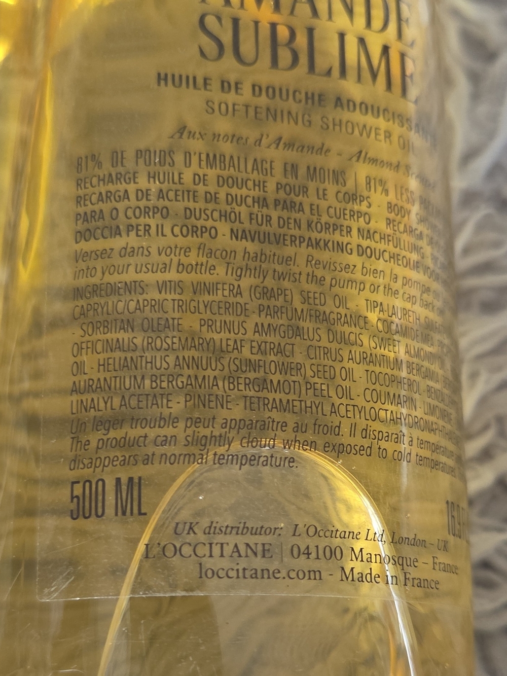 L'Occitane Amande Sublime Softening Shower Oil - Picture 4 of 6